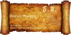 Barcs Margit névjegykártya